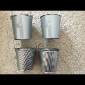 Set of 4 Decorative Buckets
